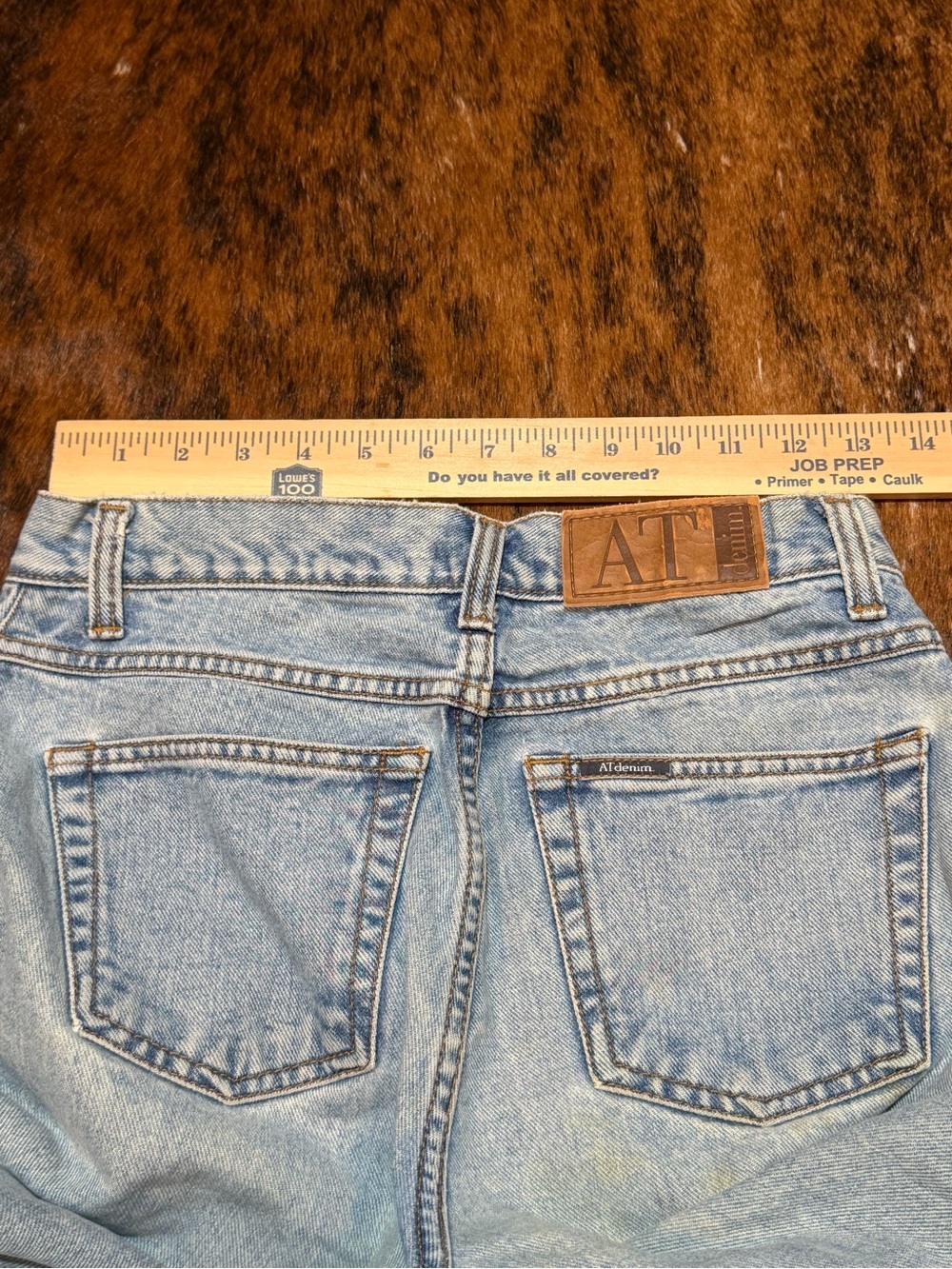Vintage AT Denim Mom Jeans Womens 2R Light Wash Blue High Rise Straight Leg 90s - Picture 6 of 7